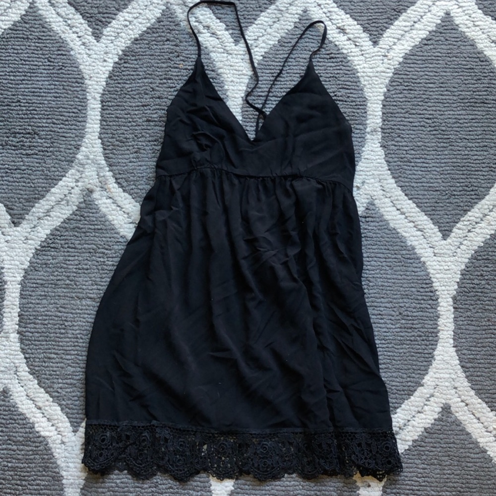 Short black mini dress